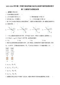 2024年甘肃省武威市凉州区西营镇教研联片中考二模物理试题（原卷版+解析版）