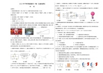 2024年中考考前最后一套押题卷：物理（安徽卷）（考试版A3）