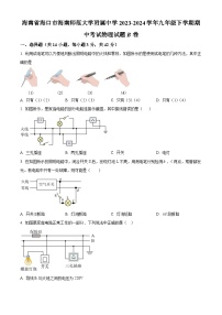 海南省海口市海南师范大学附属中学2023-2024学年九年级下学期期中考试物理试题B卷（原卷版+解析版）