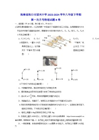 115，海南省海口市国兴中学2023-2024学年八年级下学期第一次月考物理试题B卷