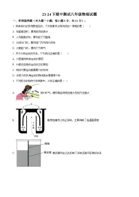 广东省江门市培英初级中学2023-2024学年八年级下学期期中考试物理试卷（原卷版+解析版）