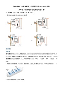 海南省海口市海南师范大学附属中学2023-2024学年九年级下学期期中考试物理试题A卷（原卷版+解析版）