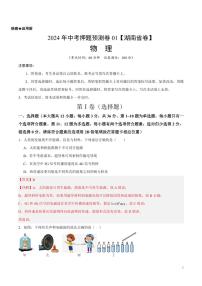2024年中考押题预测卷（湖南省卷）物理（解析版）