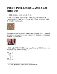 安徽省合肥市蜀山区名校2024年中考物理一模模拟试卷