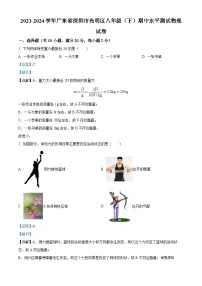 03，广东省深圳市光明区2023-2024学年八年级下学期期中水平测试物理试卷