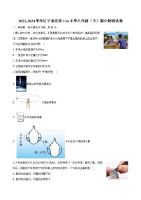 2023-2024学年辽宁省沈阳134中学八年级（下）期中物理试卷（含解析）