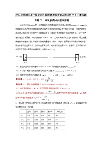 专题03 声现象亮点问题应用题-2024年物理中考题型专练（全国通用）