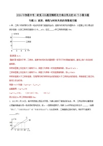 专题11 速度、路程与时间关系的图像填空题 -2024年物理中考题型专练（全国通用）