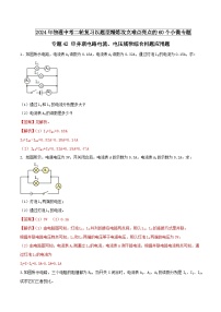 专题42 串并联电路电流、电压规律综合问题应用题-2024年物理中考题型专练（全国通用）