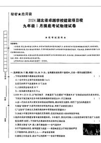 2024年湖北省卓越联盟校中考一模考试物理试题