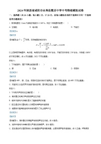 2024年陕西省咸阳市永寿县蒿店中学中考物理模拟试卷