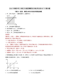 中考物理二轮复习题型精练攻克难点练习专题10 速度、路程与时间关系的图像选择题（含解析）