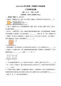 安徽省淮南市凤台县部分学校2023-2024学年八年级下学期期中考试物理试题（原卷版+解析版）