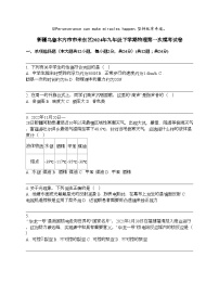 新疆乌鲁木齐市市米东区2024年九年级下学期物理第一模考试卷