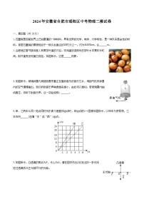 2024年安徽省合肥市瑶海区中考物理二模试卷（含解析）