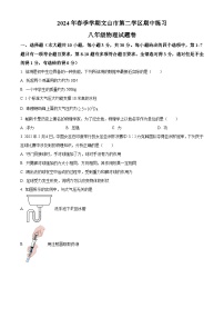 云南省文山市第二学区联考2023-2024学年八年级下学期期中考试物理试题（原卷版+解析版）