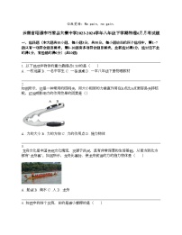 云南省昭通市巧家县大寨中学2023-2024学年八年级下学期物理4月月考试题