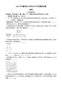 2024年安徽省芜湖市无为市多校中考三模物理试题