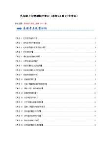 2024年苏科版物理九年级上册九年级上册物理期中复习（易错60题25大考点）（原卷版+解析版）