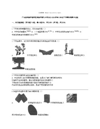 广东省珠海市香洲区珠海市第九中学2023-2024学年八年级下学期物理期中试题