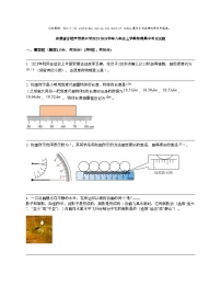 安徽省合肥市西苑中学2023-2024学年八年级上学期物理期中考试试题