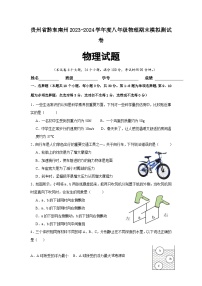 05，贵州省黔东南州2023-2024学年八年级下学期物理期末模拟测试卷