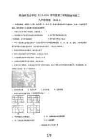广东省江门市鹤山市鹤山市昆仑学校2023-2024学年九年级下学期5月月考物理试题