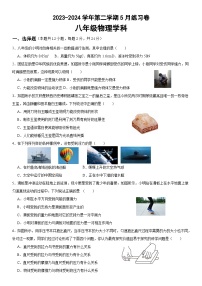 江苏省苏州工业园区星港学校2023-2024学年下学期八年级物理5月练习卷