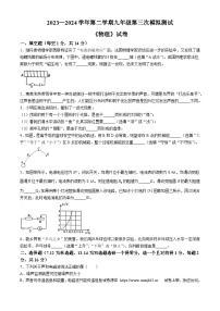 11，2024年河南省新乡市新乡市名校九年级三模联考试题三模物理试题(无答案)