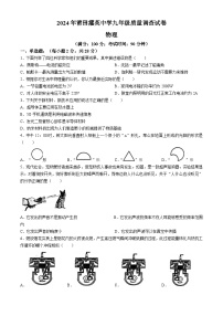 2024年福建省莆田市城厢区莆田擢英中学中考一模物理试题(无答案)