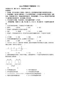 2024年山东省济南市莱芜区汶源学校中考模拟预测物理试题