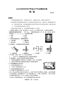 2024年江苏省苏州市苏州高新区实验初级中学中考三模物理试题