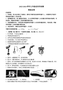 2024年湖北省咸宁市中考一模考试物理试题(无答案)