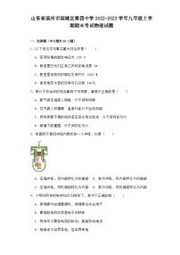 山东省滨州市滨城区第四中学2022-2023学年九年级上学期期末考试物理试题含答案