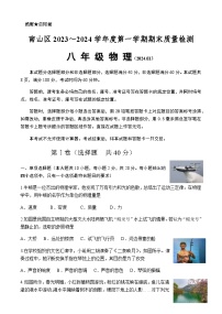 山东省济南市南山区2023-2024学年上学期期末八年级物理试题含答案