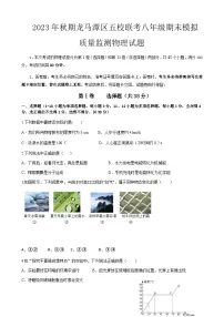 四川省泸州市龙马潭区2023-2024学年八年级上学期1月月考物理试题含答案