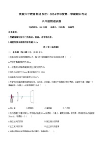 甘肃省武威市凉州区武威第二十六中学2023-2024学年八年级上学期1月期末物理试题含答案