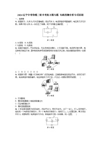 2024辽宁中考物理二轮中考复习微专题 电路故障分析专项训练 (含答案)