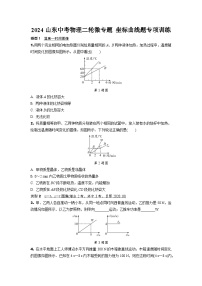 2024山东中考物理二轮微专题 坐标曲线题专项训练  (含答案)