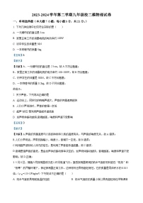 2024年广东省珠海市香洲区珠海市第九中学中考三模物理试题