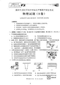 2024年重庆市中考物理试题B卷