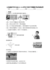 山东省临沂市沂水县2023-2024学年八年级下学期期中考试物理试卷(含答案)