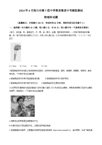 2024年海南省海口市第十四中学九年级中考三模物理试题