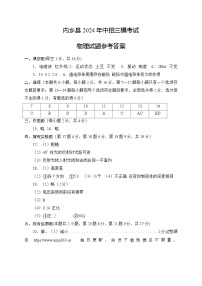 2024年河南省南阳市内乡县中考三模物理试题(1)