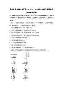 【物理】贵州省黔东南州从江县2023-2024学年度八年级下学期期中测试试卷+