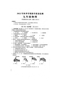 2022年秋广西壮族自治区防城港市期末质量检测九年级物理试题（扫描版含答案）