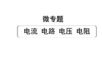 2024甘肃中考物理二轮专题复习 微专题 电流  电路  电压  电阻 （课件）