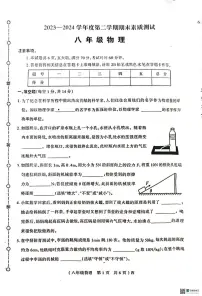 河南省驻马店市西平县2023-2024学年八年级下学期6月期末物理试题