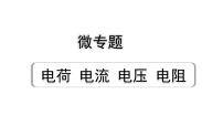 2024贵州中考物理二轮重点专题研究 微专题 电荷  电流  电压  电阻（课件）