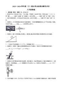 安徽省阜阳市界首市2023-2024学年八年级下学期6月期末物理试题(无答案)